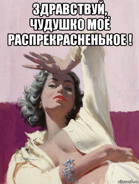 здравствуй, чудушко моё распрекрасненькое ! , Мем УТОМЛЕНИЕ