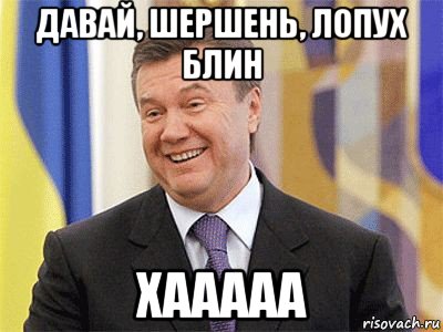 давай, шершень, лопух блин хааааа, Мем Янукович