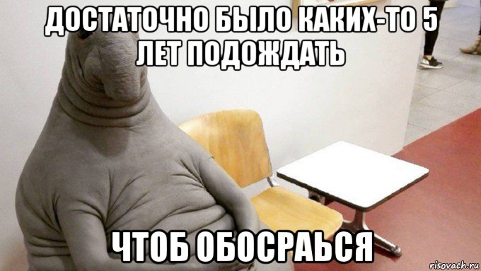 достаточно было каких-то 5 лет подождать чтоб обосраься
