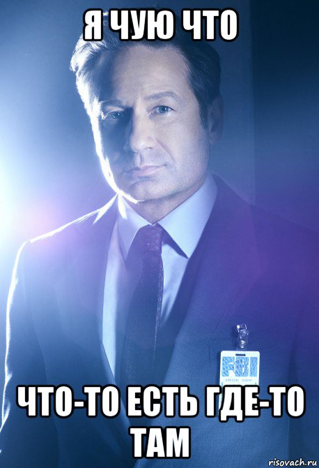 я чую что что-то есть где-то там, Мем Fox William Mulder