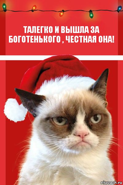 Талегко и вышла за боготенького , честная она!, Комикс  Grumpy cat new year