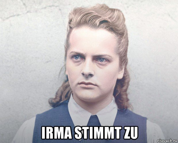  irma stimmt zu, Мем Ирма Герзе