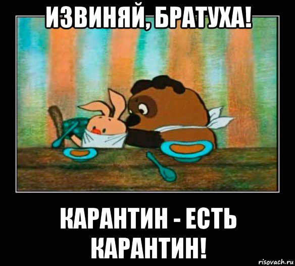 извиняй, братуха! карантин - есть карантин!, Мем Коронавирус