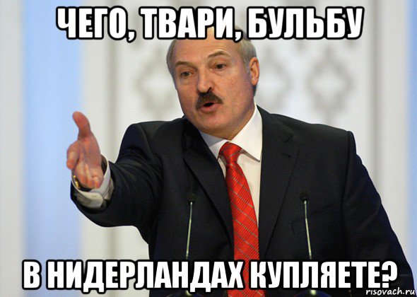 чего, твари, бульбу в нидерландах купляете?, Мем лукашенко