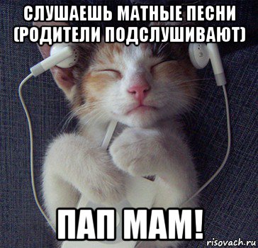 слушаешь матные песни (родители подслушивают) пап мам!