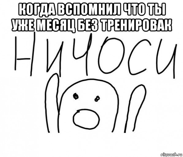 когда вспомнил что ты уже месяц без тренировак 