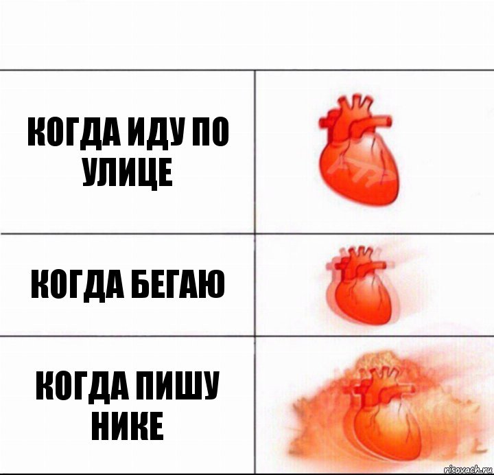 Когда иду по улице Когда бегаю Когда пишу Нике, Комикс  Расширяюшее сердце