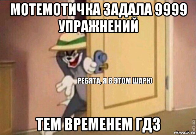 мотемотичка задала 9999 упражнений тем временем гдз, Мем    Ребята я в этом шарю