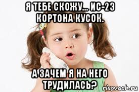 я тебе скожу... ис-2э кортона кусок. а зачем я на него трудилась?, Мем Сек мне позвонили