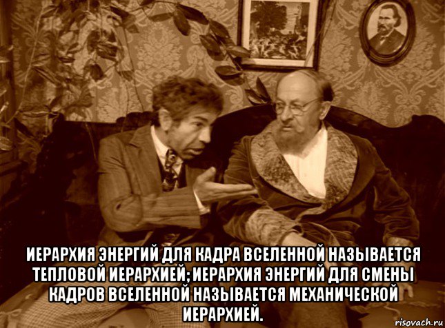 иерархия энергий для кадра вселенной называется тепловой иерархией; иерархия энергий для смены кадров вселенной называется механической иерархией., Мем шариков