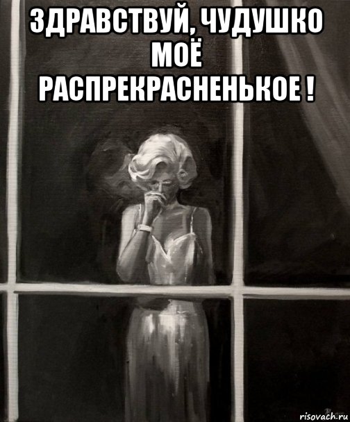 здравствуй, чудушко моё распрекрасненькое ! , Мем СИЛУЭТ