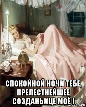  спокойной ночи тебе, прелестнейшее созданьице моё !, Мем СПОК НОЧИ