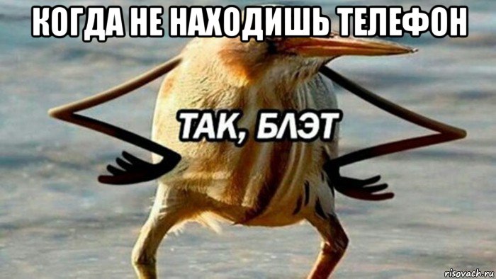 когда не находишь телефон , Мем  Так блэт