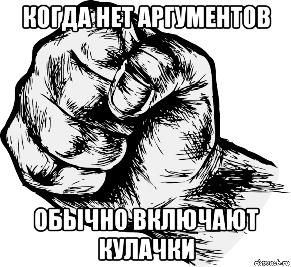 когда нет аргументов обычно включают кулачки, Мем Тупицы