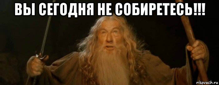 вы сегодня не собиретесь!!! 
