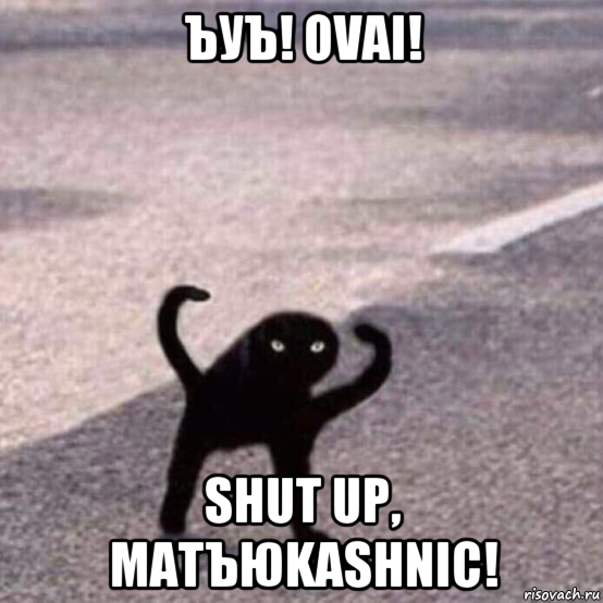 ъуъ! ovai! shut up, matъюkashnic!