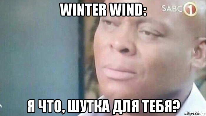 winter wind: я что, шутка для тебя?, Мем Я что шутка для тебя