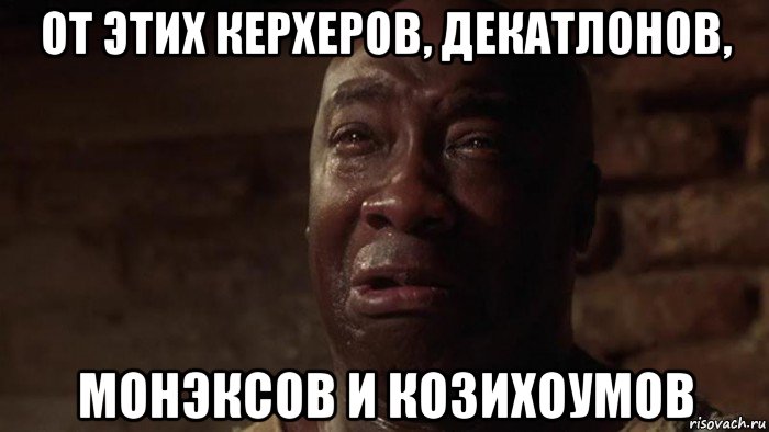 от этих керхеров, декатлонов, монэксов и козихоумов