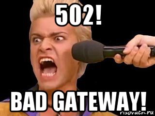 502! bad gateway!