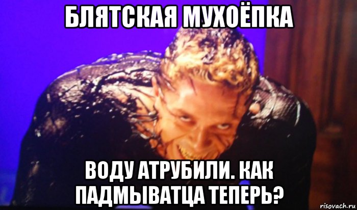 блятская мухоёпка воду атрубили. как падмыватца теперь?, Мем Человек паук