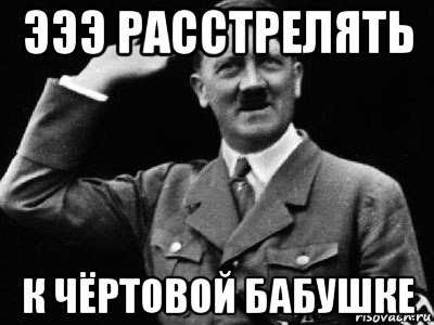 эээ расстрелять к чёртовой бабушке, Мем Гитлер