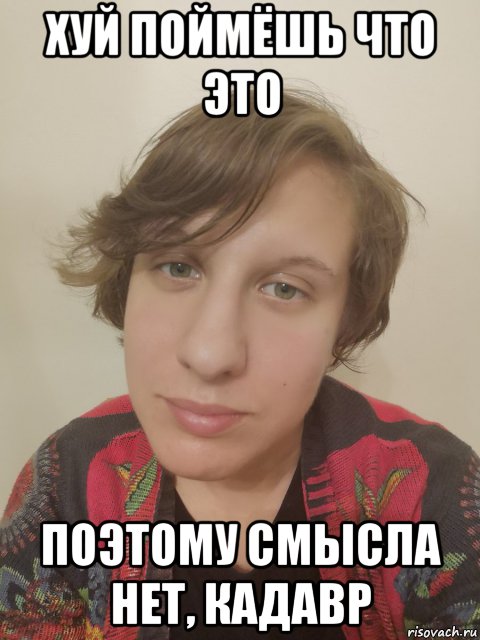 хуй поймёшь что это поэтому смысла нет, кадавр, Мем Кадавр