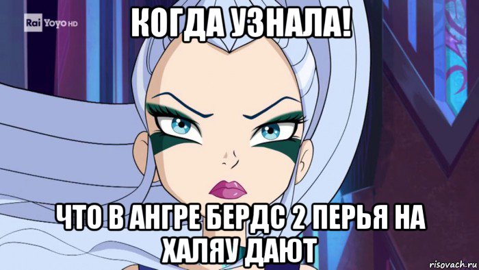когда узнала! что в ангре бердс 2 перья на халяу дают, Мем Когда карантин