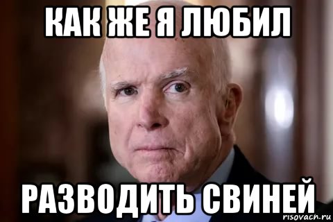 как же я любил разводить свиней, Мем Маккейн