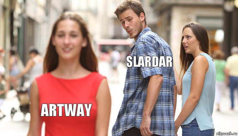 Slardar  Artway, Комикс      Парень засмотрелся на другую девушку