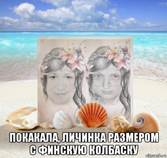  покакала, личинка размером с финскую колбаску, Мем Портрет двух умных Фей