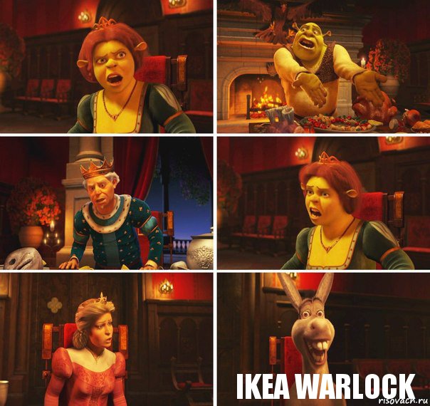      IKEA WARLOCK, Комикс  Шрек Фиона Гарольд Осел