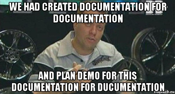 we had created documentation for documentation and plan demo for this documentation for ducumentation