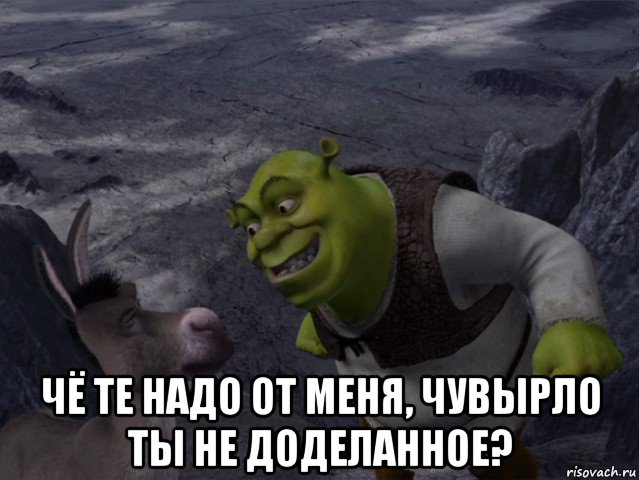  чё те надо от меня, чувырло ты не доделанное?, Мем Я категорически настаиваю