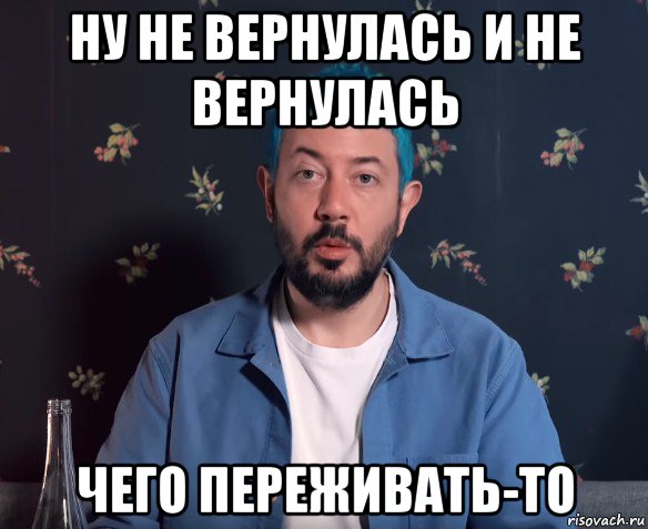 ну не вернулась и не вернулась чего переживать-то, Мем Артемий Лебедев