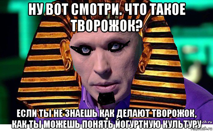 ну вот смотри. что такое творожок? если ты не знаешь как делают творожок, как ты можешь понять йогуртную культуру