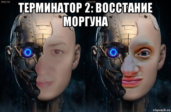 терминатор 2: восстание моргуна , Мем Два киборга в одном