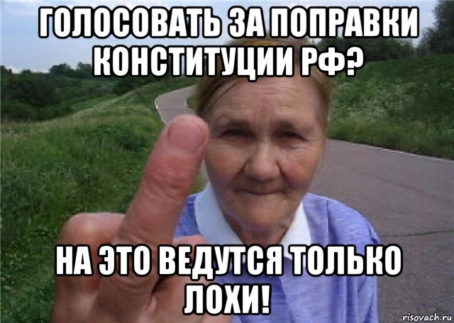 голосовать за поправки конституции рф? на это ведутся только лохи!