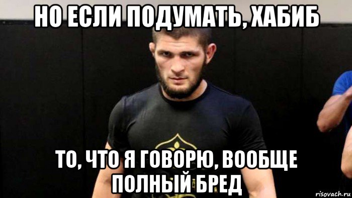 но если подумать, хабиб то, что я говорю, вообще полный бред, Мем Хабиб