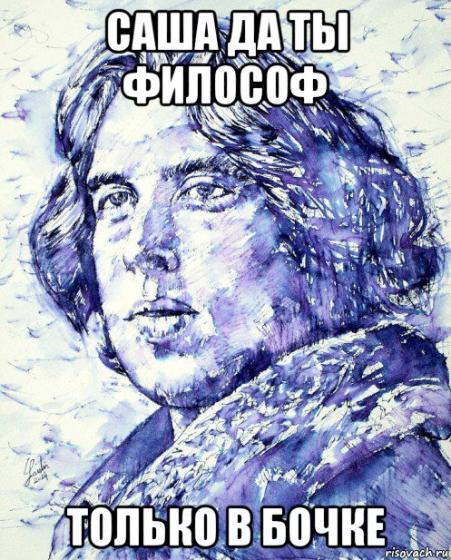 саша да ты философ только в бочке, Мем Hold me for a Wilde
