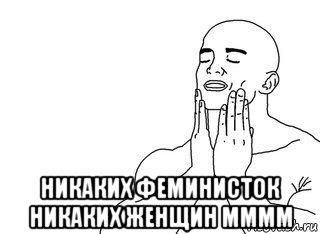  никаких феминисток никаких женщин мммм, Мем Каеф