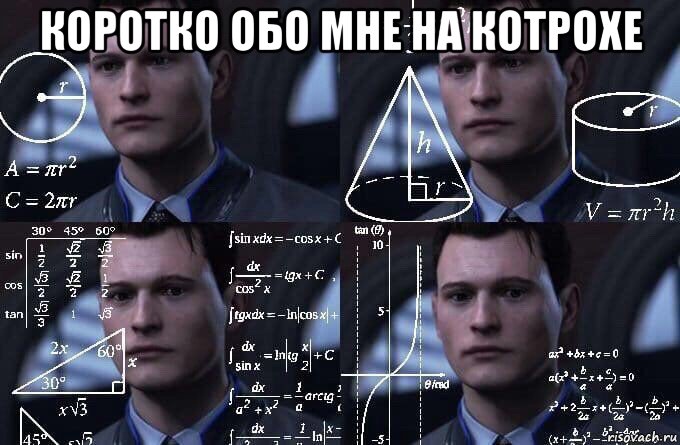 коротко обо мне на котрохе , Мем  Коннор задумался