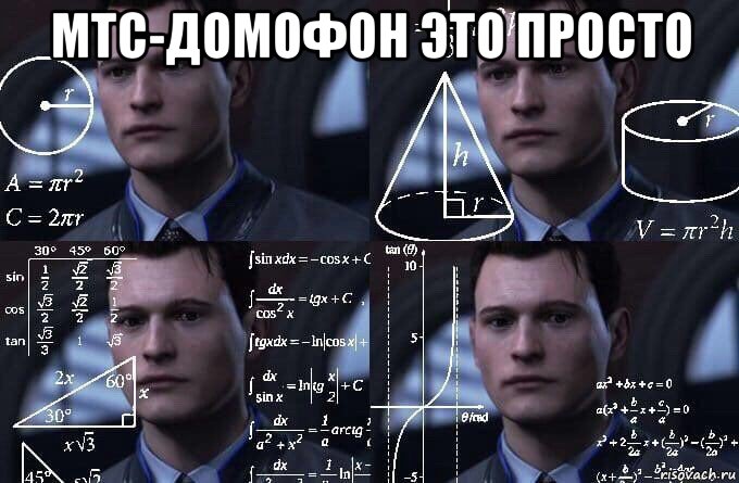 мтс-домофон это просто , Мем  Коннор задумался