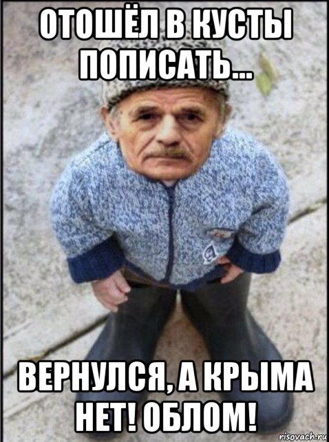 отошёл в кусты пописать... вернулся, а крыма нет! облом!