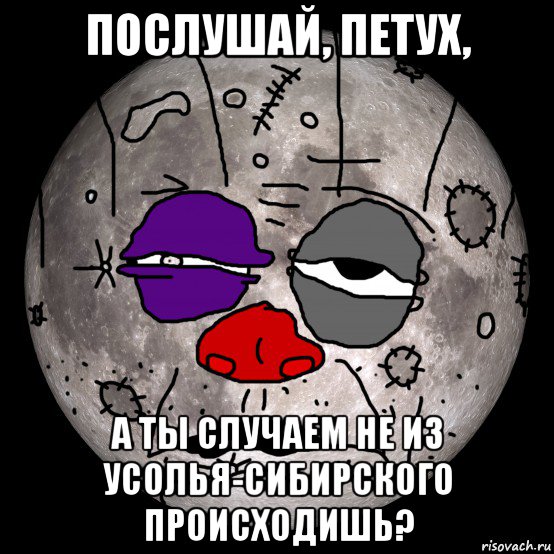 послушай, петух, а ты случаем не из усолья-сибирского происходишь?, Мем Луноватник