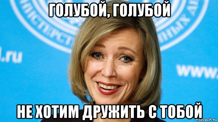 голубой, голубой не хотим дружить с тобой, Мем Мария захарова