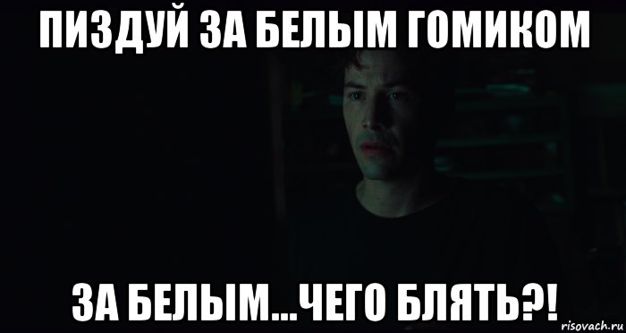пиздуй за белым гомиком за белым...чего блять?!, Мем Матрица