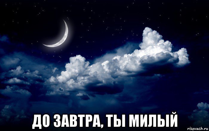  до завтра, ты милый