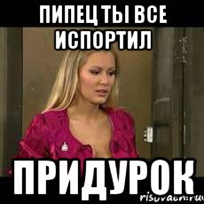 пипец ты все испортил придурок