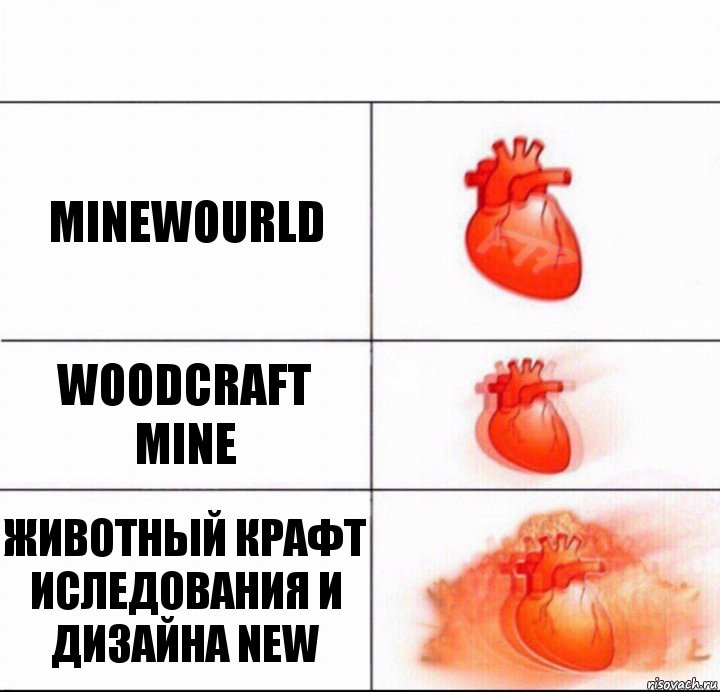 Minewourld Woodcraft mine животный крафт Иследования и дизайна New