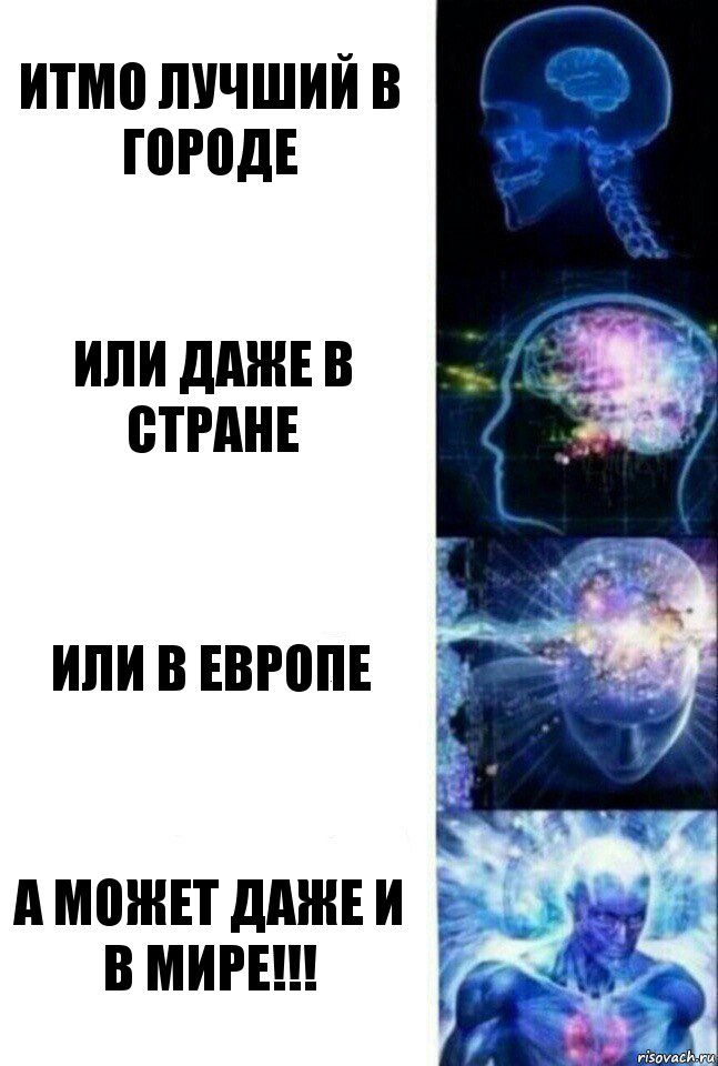 Итмо лучший в городе Или даже в стране ИЛИ В ЕВРОПЕ А МОЖЕТ ДАЖЕ И В МИРЕ!!!